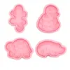 Formas de biscoito série répteis cobra tartaruga padrão de desenho animado realista crocodilo fondant geckos forma de biscoito impressa