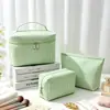 Bolsa de Maquiagem de Gaze Bolha Mais Vendida na Fronteira, Necessaire de Grande Capacidade, Bolsa de Armazenamento de Cosméticos de Viagem Listrada Atacado