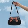 Correa de Hombro Plisada Bolso Pequeño Nuevo para Mujer Retro Lazo Moda Color Puro 2025 Giro Casual Moda Bolso Cruzado
