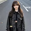 Chaqueta de Piel Sintética para Niñas Primavera y Otoño 2026 Nuevo Estilo Chaqueta Elegante para Niñas Medianas y Grandes Moda Casual para Niñas Pequeñas Abrigo de Moda