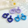 Agita el sonido de las explosiones del comercio exterior amor costura de semicírculo pendientes de pintura en aerosol pendientes pendientes de personalidad simple joyería acrílica mujeres