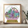 Nkf 2025 Nuevo Punto de Cruz Paisaje de París en la Bola de Cristal Decoración para Sala de Estar Pintura Kit de Bordado DIY