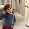 Nueva camiseta de manga larga a rayas para niños de otoño, estilo coreano, algodón puro, elegante, para niños y niñas, camiseta básica para bebé, top de primavera y otoño