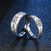 Versión japonesa y coreana de la personalidad de la moda al por mayor al contado anillo de pareja para hombres y mujeres anillo de joyería de plata en forma de corazón anillo de pareja en forma de corazón de amor