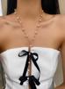 1 Peça de Colar/Pulseira Longa Colorida com Bolinhas Douradas/Prateadas Estilo Moda Europeu e Americano Acessórios de Decoração para Festa Liga de Metal