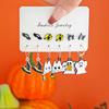 Aretes de Halloween Nuevo Set Combinado de Venta Caliente Aretes de Fantasma Diablo Calabaza Creativos Personalizados para Mujer Venta al por Mayor
