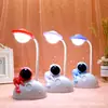 Luz Noturna de Astronauta Alimentação de Bebê Proteção Ocular Carregamento Quarto de Bebê Luz Suave Mesa de Cabeceira Lua Sono Luminária de Mesa Infantil