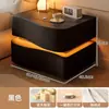 Mesa de cabeceira cor creme para quarto, uso doméstico criativo, nova moderna minimalista inteligente de alta qualidade em madeira maciça com armazenamento para sala de estar