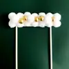 Ins Cartão Decorativo para Bolo Encaixável Arco Bola de Pelo Decoração de Bolo de Aniversário Acessórios para Mesa de Sobremesas Arco