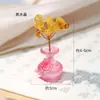 Árbol de la Fortuna de Grava de Cristal Natural Árbol de la Fortuna de Amatista Rosa Decoración Creativa de Escritorio Adornos del Árbol de la Vida para Coche