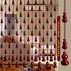 Cortina de Cuentas de Calabaza de Madera de Durazno para Resolver la Puerta de Entrada Cortina de Partición de Cuentas Puerta a Puerta Bloqueo de Baño de Entrada Cortina de Puerta de Cristal Feng Shui