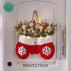 Guirlanda de Natal Popular com Luvas e Frutas para Decoração de Porta, Guirlanda de Natal de Inverno Transfronteiriça da Amazon