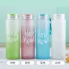 Taza de agua de color degradado colorida práctica Taza Deportiva regalo publicitario creativo Taza para estudiante vidrio esmerilado se puede imprimir