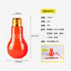 Botellas para Bebidas con Forma de Bombilla al por Mayor en Stock, Botellas para Té de Leche, Botellas de Plástico Transparente, Botellas Creativas, Envases para Jugos, Botellas de Jugo, PET
