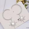 Novas brincos de zircônia lua temperamento moda brilham Diamante estrela octogonal pingente personalidade criativa requintado todos os jogos brincos moda