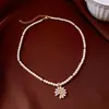 Colar Pingente Corrente Quadrado Zircônia Super Brilhante Gota d'Água, Corrente de Clavícula Fashion e Simples, Luxo Leve, Sensação de Alta Qualidade, Acessório Versátil