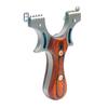 Tirachinas de madera maciza Hunter de cuero plano, soporte para tirachinas, tirachinas competitivo para exteriores de acero inoxidable, atado libre, presión rápida, tirachinas fuerte