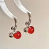Brincos de Maçã Vermelha Doce do Livro Chapeuzinho Vermelho para Mulheres Exquisitos Simples Moda Brincos de Ano Novo Brincos de Presente de Véspera de Natal