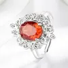 Anillo de Huevo de Paloma Cortado Flor de Hielo de Piedra Preciosa Colorida Más Vendido en Transmisión en Vivo para Mujeres, Chapado en Oro Real Diamante de Alto Carbono Super Brillante Anillo con Forma de Huevo Joyería