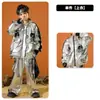 Ropa de Moda Street Dance Infantil Niños Traje plateado Xi Hip Hop Infantil Calle Frita Niñas Tambor Ropa de Actuación Día de Año Nuevo