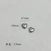 Superficie Lisa Pequeño Corazón de Melocotón Suministros de Fábrica Nuevo Corazón de Melocotón con Forma de Corazón DIY Material de Acero Inoxidable Accesorios Colgantes Pendientes Collares