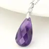 Colar Pingente de Cristal Multifacetado Moda Europeia e Americana para Mulheres, Luxo Leve, Sensação de Alto Padrão, Colar de Pedra Natural que Não Desbota, Atacado do Fabricante