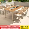 Mesas y Sillas de Ocio Estilo Nórdico para Exteriores Mojia para Patio Jardín, Mesas Estilo Lujo Ligero para Terraza al Aire Libre, Mesas y Sillas Estilo Cuerda de Ocio