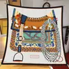 Bufanda Cuadrada de Seda Twill Nueva de Otoño 90 cm Bufanda Francesa Chal de Moda Versión Taiwán Estampado Hecho a Mano Amazon Transfronterizo Mujer