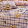 Novo Conjunto de Quatro Peças de Lençol de Algodão Escovado para Casa, Dormitório, Cama de Estudante, Conjunto de Quatro Peças Atacado, Lençóis e Conjunto de Capa de Edredom