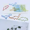 Clip de papel de dinosaurio creativo de dibujos animados clip de papel de almacenamiento para diario de mano clip de mano con forma de animal dinosaurio clip de mano metálico para diario