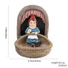 Comedouro de Pássaros de Resina Goblin Anão Velho de Barba Branca Enfeites de Decoração de Pátio Decoração de Jardim de Casa Comedouro de Pássaros