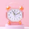 Despertador de escuela primaria, reloj cuadrado para niños, mesita de noche, sencillo, de Internet, pequeño, despertador de escritorio, con saltos de segundos, no silencioso.