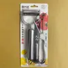 Set de Pelador de Acero Inoxidable de Tres Piezas, Pelador de Papas, Rallador Cara Sonriente, Pinza de Pluma de Pato, Cuchillo de Fruta de Vendedor Ambulante