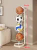 Estante de almacenamiento para baloncesto, cesta de almacenamiento de balones, estante de almacenamiento para fútbol, estante de exhibición para el hogar, organizador de almacenamiento de balones, soporte para balones