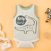 Ropa de Niños Verano Bebé Lindo Patrón de Bebé Niños y Niñas Chaleco sin Mangas Estampado Camiseta Triangular Niños