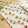 Bombillas electroplateadas transfronterizas, series de luces mini de plástico para escenas navideñas, accesorios de decoración para lugares de fiestas navideñas, cadenas de cuentas