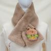 Bufanda Fresca Pequeña para Mujer en Otoño e Invierno Estilo K Bufanda Gruesa Cálida de Felpa Versátil 2024 Nuevo Cubre Cuello para Estudiante para Mujer