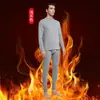 Ropa interior térmica de terciopelo para hombre, engrosada, forrada de polar, para invierno, doble cara cepillada, mallas largas