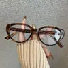 Óculos de aro fino estilo gatinho, cor chá outonal, óculos de grau femininos que afinam, direto do fabricante, um essencial de beleza natural