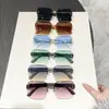 Óculos de Sol Marrom com Borda Lisa para Mulheres, Alta Qualidade, Efeito Emagrecedor, Novo Estilo, Popular no Xiaohongshu, Óculos de Sol com Proteção UV