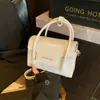 Bolso Pequeño Cuadrado Único con Textura para Mujer 2025 Verano Nueva Moda Retro Versátil Color Sólido Bolso de Hombro Único Cruzado
