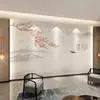 Nuevo Mural Decorativo Estilo Chino Concepto Artístico Flor y Pájaro Sencillos Pared de Fondo para TV Sala de Estar Sofá Dormitorio Revestimiento de Pared Decorativo Pegatina de Pared
