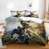 Juego de Ropa de Cama de Tres Piezas de Transformers Dibujos Animados de Superhéroes Estampado Digital 3D Juego de Tres Piezas Ropa de Cama Transfronteriza
