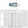 Conector tipo férula doble GB1-2, conector hidráulico de paso recto para instrumentación, conector de tubería de paso recto con rosca cónica de acero inoxidable