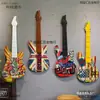 Decoração de Guitarra de Ferro Retrô Pendurada na Parede Criativa para Casa Quarto Bar Restaurante Modelo de Instrumento Musical Pingente Parede Metabo