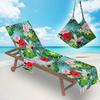 Nova capa de cadeira de praia de microfibra reclinável toalha de praia saco de toalha de praia impressão digital uma peça folha série de flores