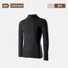 Cachemira Seda De Rong Top Cálido Para Hombre Más Terciopelo Mayor Grosor Ropa Interior Capa Base Pieza Única Cuello Semi Alto Ropa de Otoño Invierno