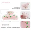 Novo Presilha de Acetato com Strass Cereja Uva Presilha de Tubarão Fofa Francesa para Menina Presilha de Cabelo Meio Preso com Strass
