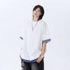 Playera a cuadros de manga corta empalmada de dos piezas falsas para hombre y mujer Verano 2025 Camiseta americana unisex Top casual de media manga