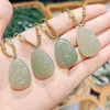 Colgante de Cerradura Xiangyun Buda Guanyin de Jade Hetiano Natural Estilo Chino Frijol de Cuatro Estaciones de Jade Hetiano Marca Wuxi Colgante de Jade